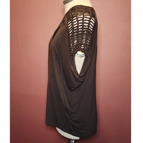 All Saints - Black Asymmetric Oversized Shirt - Picture 3 of 5